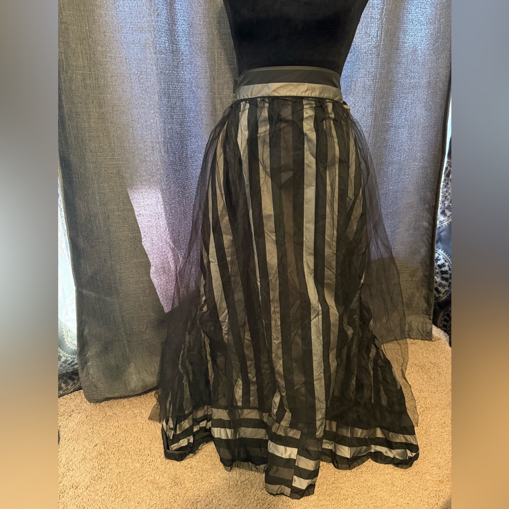 Darkwin Black Gothic‎ stripe shirt